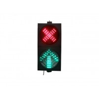200mm红叉绿箭车道灯，红叉绿箭二单元车道指示灯
