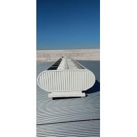 曼吉科HZT 流线型 屋顶自然通风器 厂家直销 钢结构屋脊上安装示意图