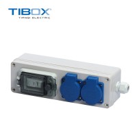 TIBOX防水户外配电箱壳体多功能插座10A220V正泰断路器插座箱批发