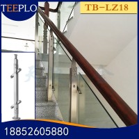 天波定制宜宾不锈钢楼梯立柱 地铁商场玻璃护栏立柱