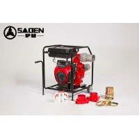 萨登6寸移动式污水泵汽油抽水机自吸水泵