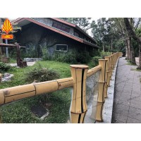 广州动物园熊猫馆玻璃钢竹子雕塑，动物园景观小品设计制作安装