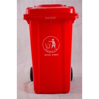 巴中市240L加厚带轮子塑料垃圾桶