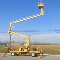 电动曲臂式升降机20米移动柴油驾驶登高车液压高空平台检修作业梯