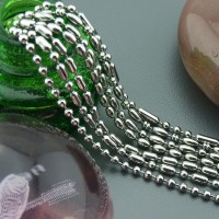 厂销不锈钢珠链304#3:1长短珠链间米旦间长珠米珠圆珠链窗帘卷链