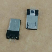 MICRO USB 5PIN夹板式公头 夹板0.8 超薄3.0 加长外露8.7