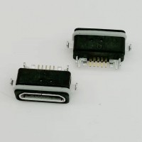 B型 MICRO USB 5P沉板防水母座 四脚沉板DIP贴板式带防水