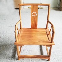 新太师椅老圈椅烫蜡中式茶椅榆木 榫卯结构椅子明式茶整装 禅椅官