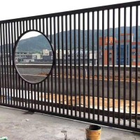 广州公园铁围栏安装 锌钢栏杆成品出厂 喷涂焊接栅栏图片