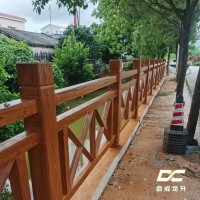 湖南仿木护栏生产基地-景观护栏户外栏杆安装-江西鼎成龙升景观工程